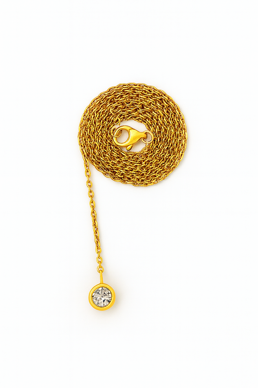 Colar Ponto de Luz | Dourado | Aço Inoxidável