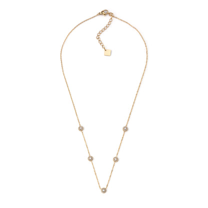 Colar Mini Pendentes Brilhantes Dourado ou Prateado