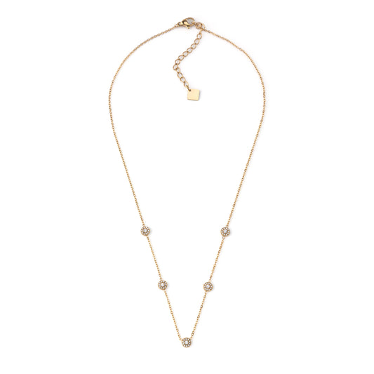 Colar Mini Pendentes Brilhantes Dourado ou Prateado