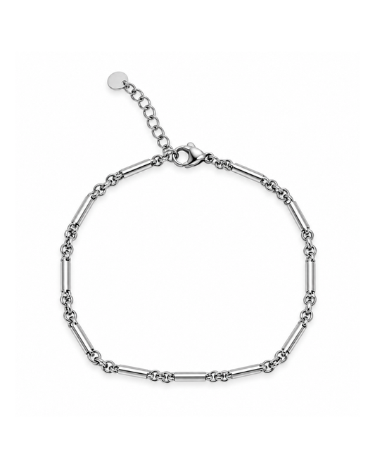 Pulseira de Pé Corrente Prateado