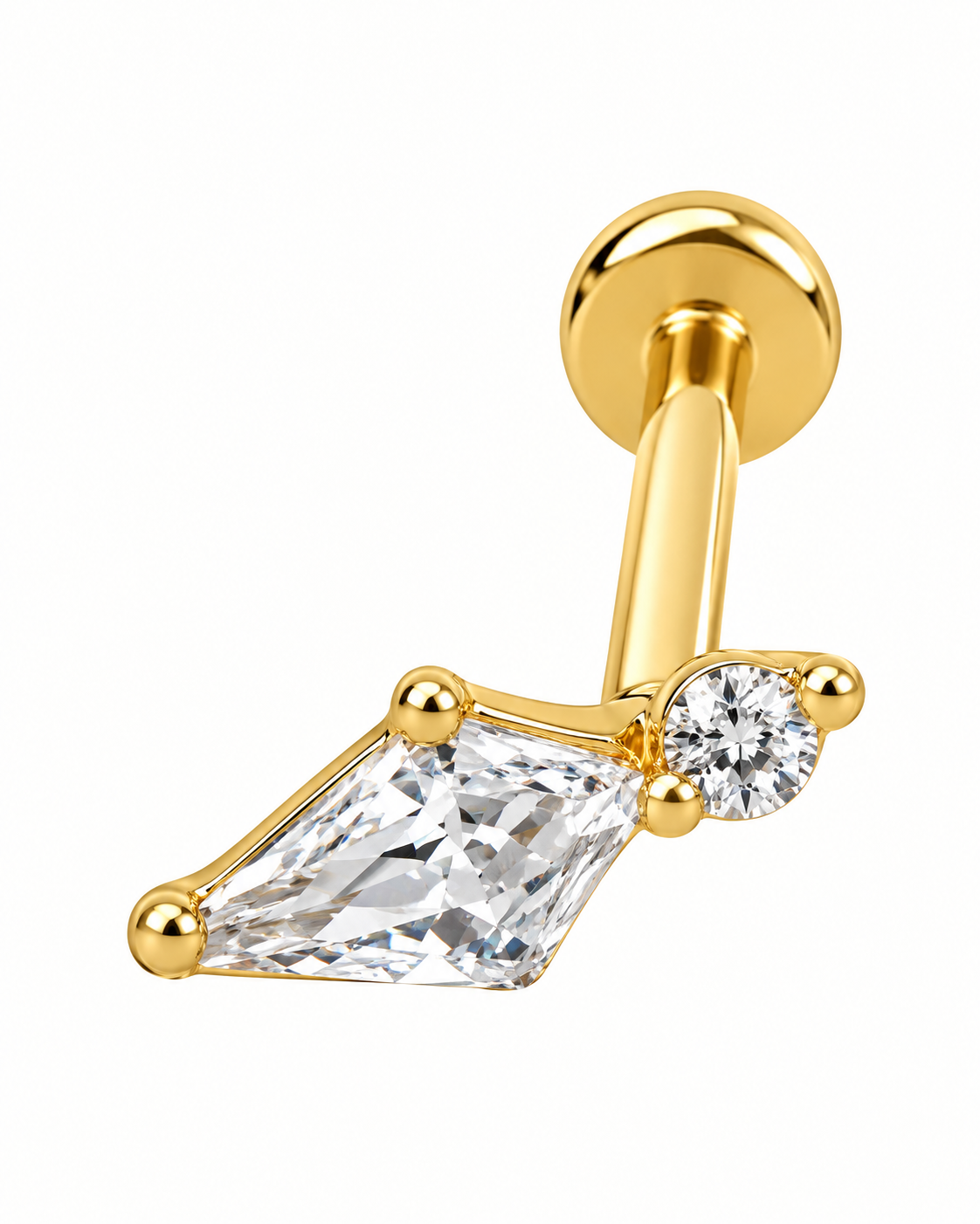 Piercing Lágrima Dourado ou Prateado