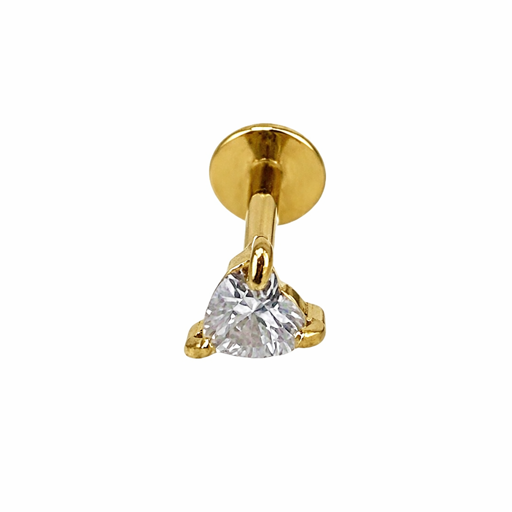 Piercing Coração Dourado ou Prateado