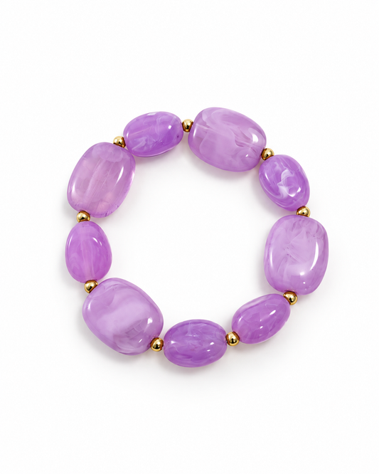 Pulseira Roxo Dourado