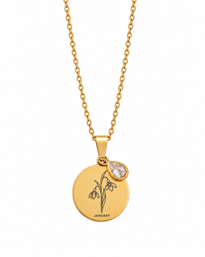 Colar Flor do Mês Dourado
