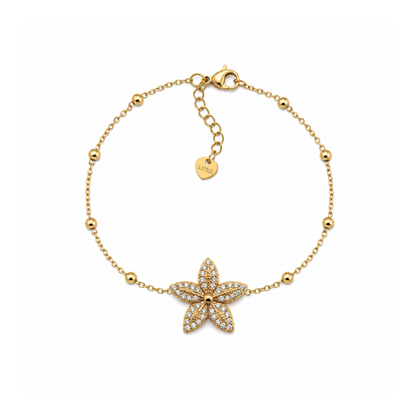 Pulseira Estrela Brilhantes Dourado ou Prateado
