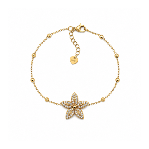Pulseira Estrela Brilhantes Dourado ou Prateado