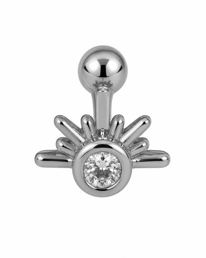 Piercing Sol Brilhante Dourado ou Prateado