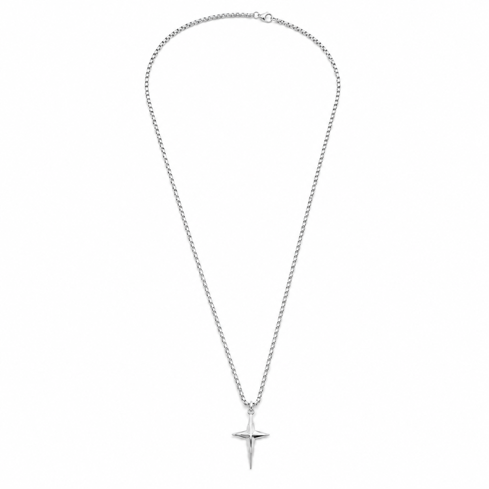 Colar Masculino Estrela Dourado ou Prateado