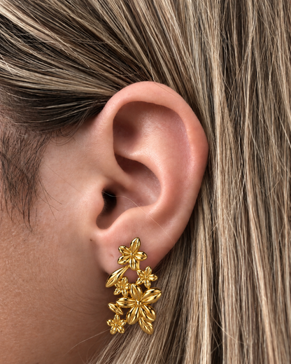 Brincos Flores Dourado ou Prateado