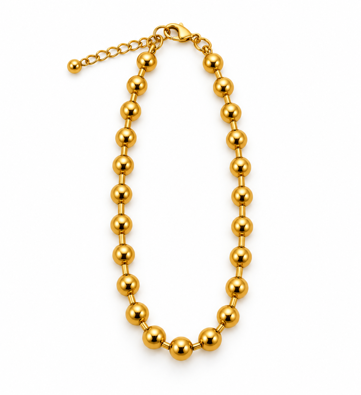 Pulseira de Pé Bolinhas Dourado ou Prateado