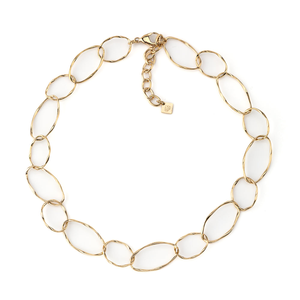 Colar Elos Dourado ou Prateado