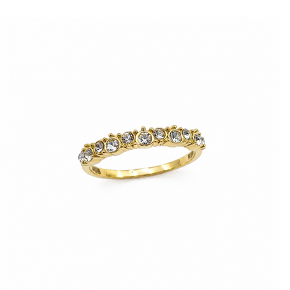 Anel Numerado Brilhantes Dourado ou Prateado