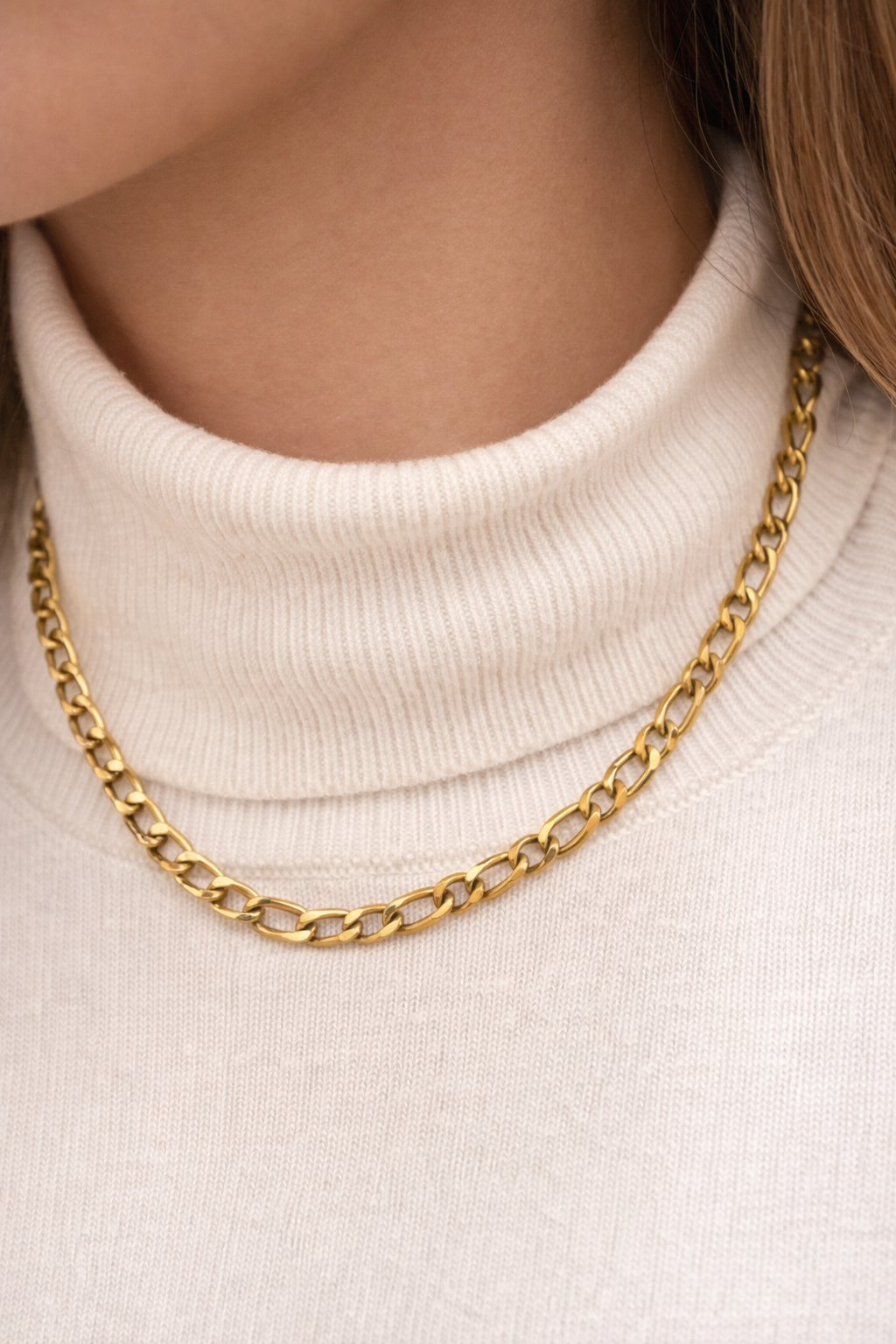 Collar clásico de cadena de oro