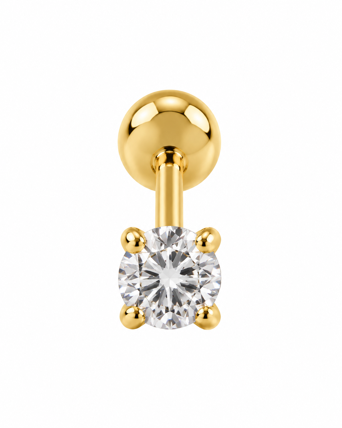 Piercing Ponto de Luz Dourado ou Prateado