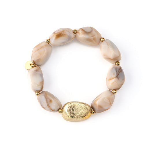 Pulseira Pedras Dourado Colorida