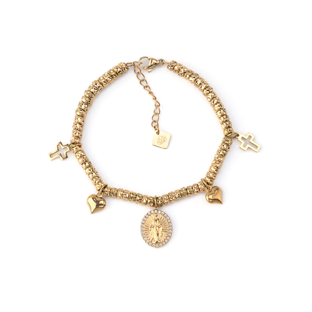 Pulseira Charms Dourado ou Prateado