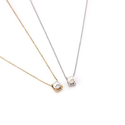 Colar Mini Pérola Dourado ou Prateado