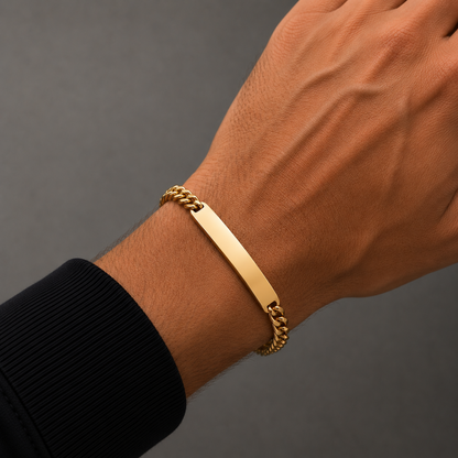 Pulseira Masculina Corrente Dourado ou Prateado