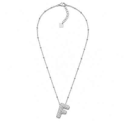 Colar Inicial Bubbles Brilhantes Dourado ou Prateado