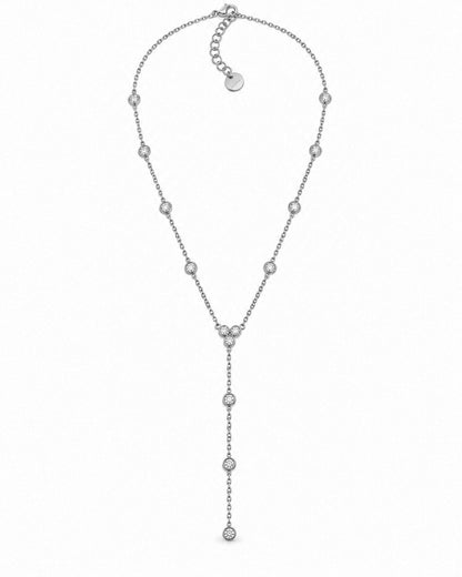 Colar Gravata Brilhantes Dourado ou Prateado