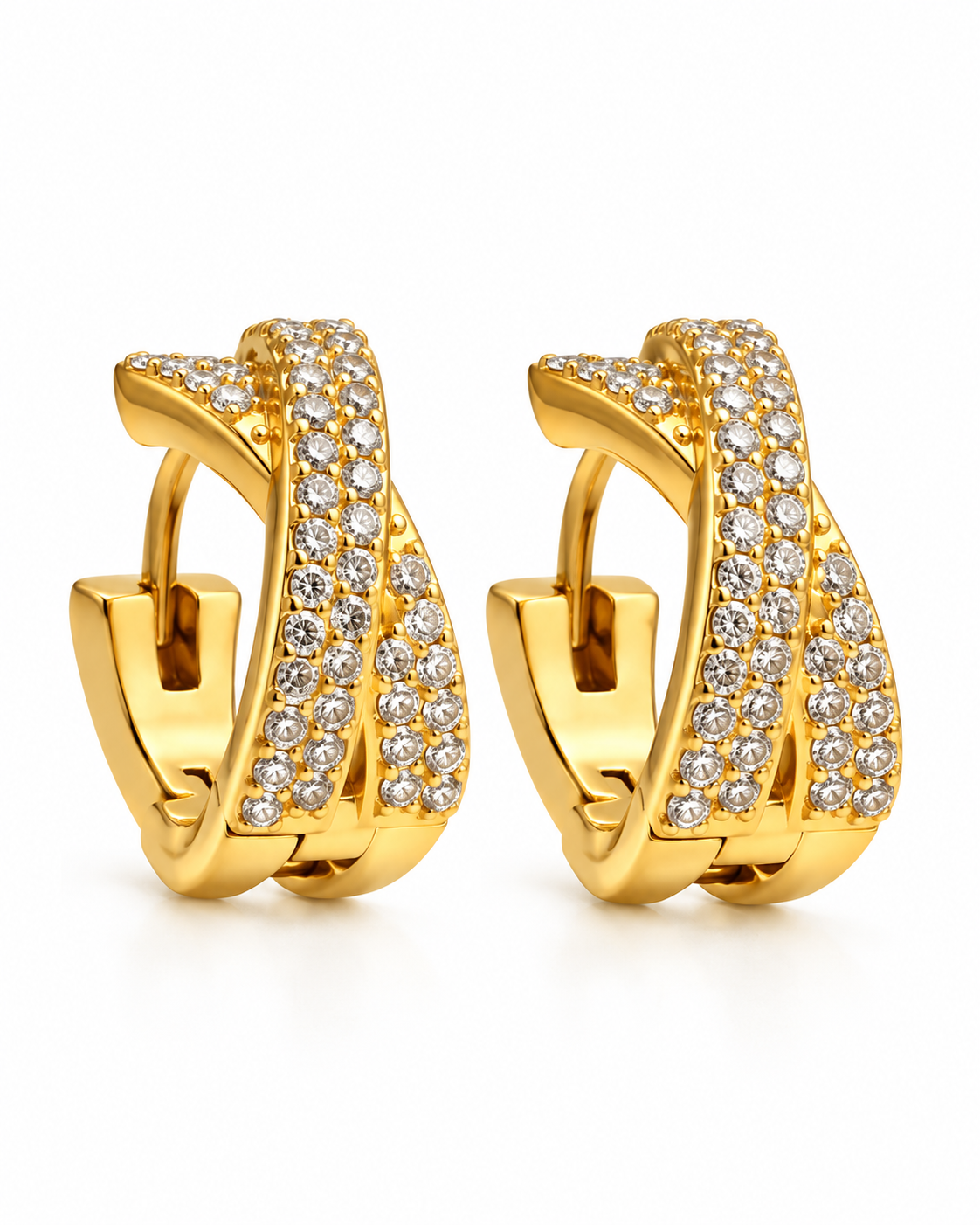 Brincos X Brilhantes Dourado ou Prateado