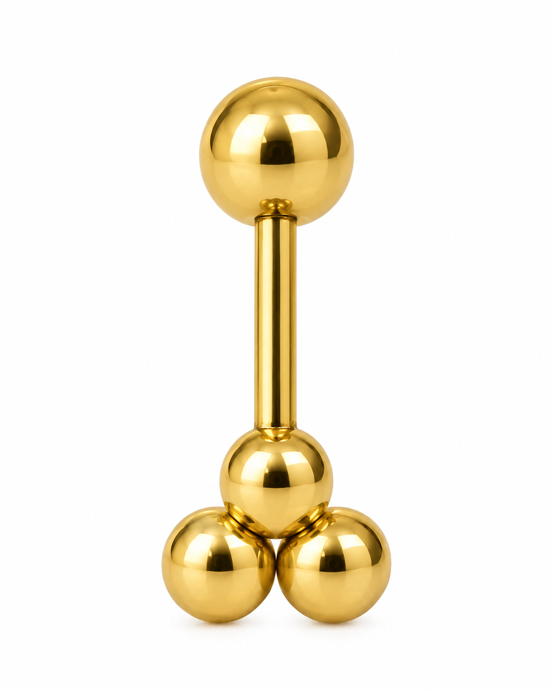 Piercing 3 Bolinhas Dourado ou Prateado