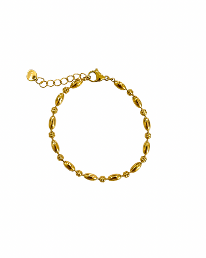 Pulseira Contas Dourado