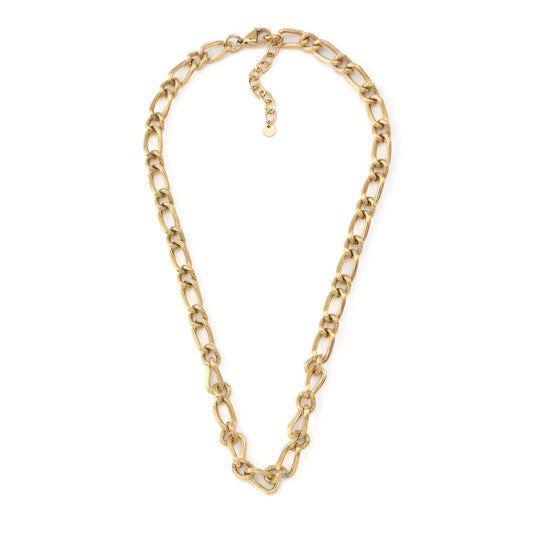 Colar Corrente Trabalhado Dourado ou Prateado