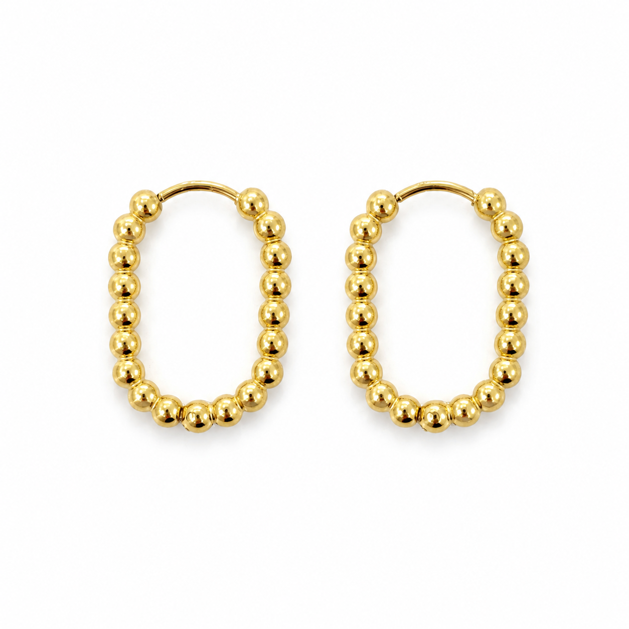 Brincos Oval Dourado ou Prateado