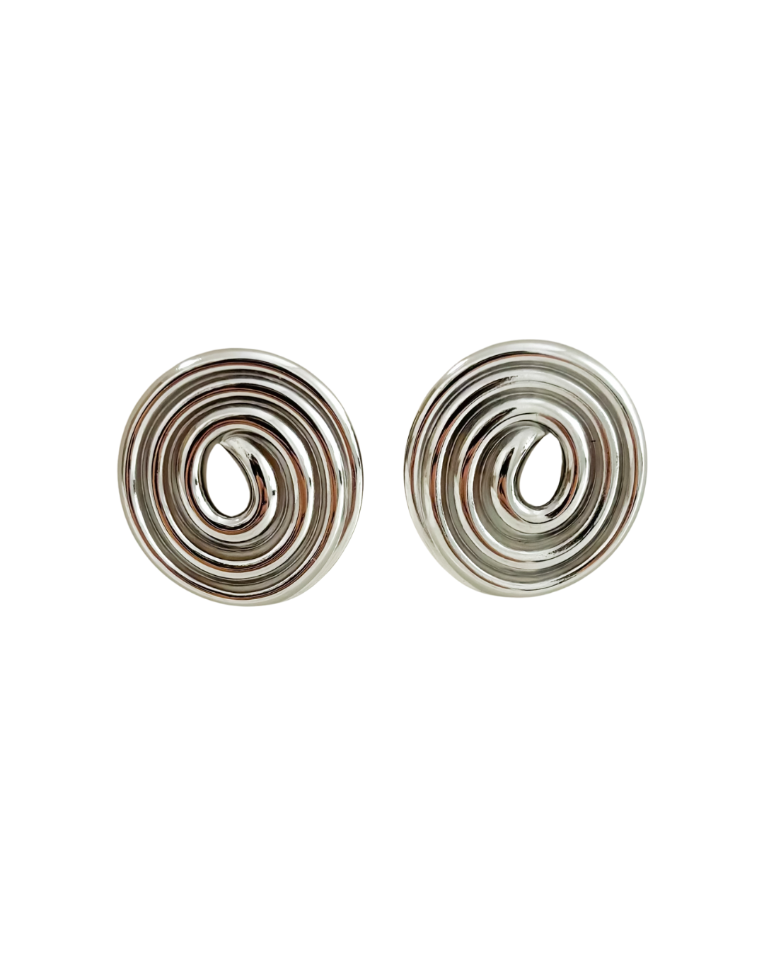 brincos loop prateado aço inox 316l