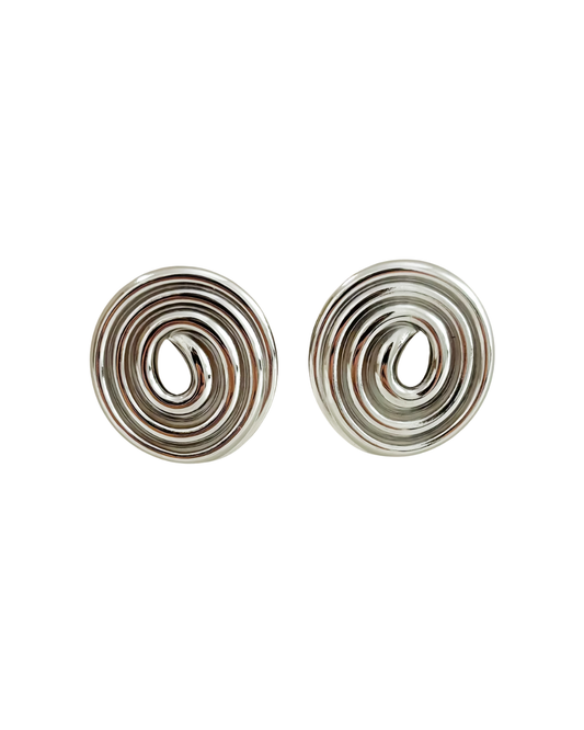 brincos loop prateado aço inox 316l