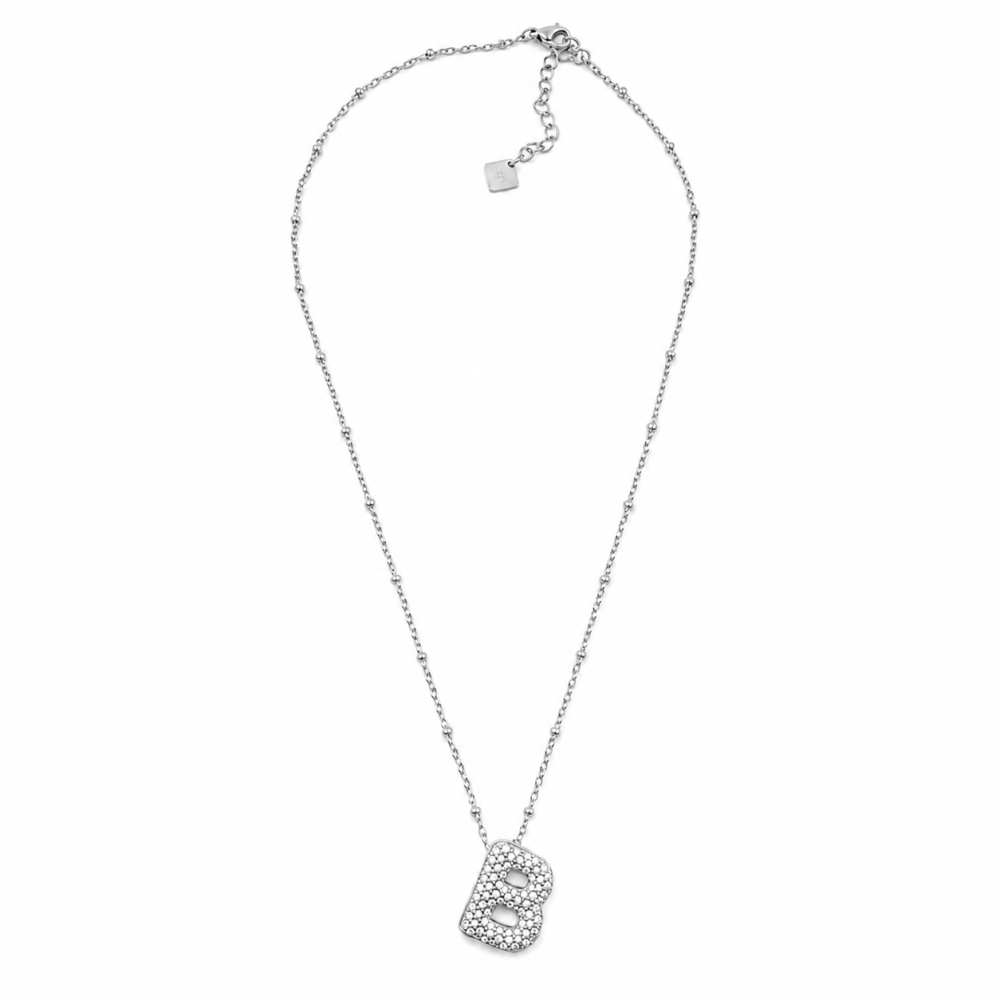 Colar Inicial Bubbles Brilhantes Dourado ou Prateado
