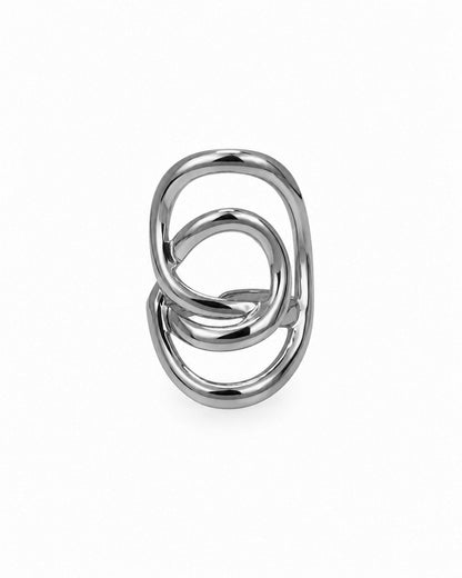 Anel Circular Irregular Dourado ou Prateado