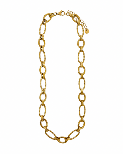 colar glow chain dourado aço inox 316l