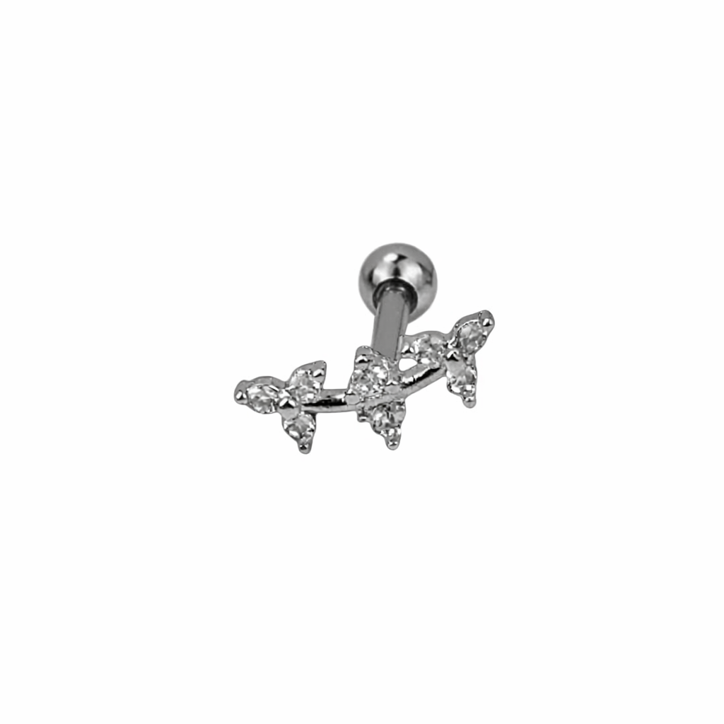 Piercing Folhas Dourado ou Prateado