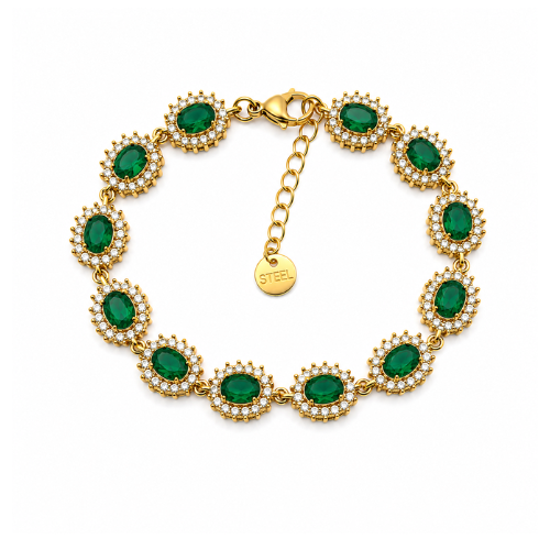 Pulseira Pontos de Luz Coloridos Dourado