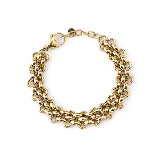 Pulseira Elos Lisos Dourado ou Prateado