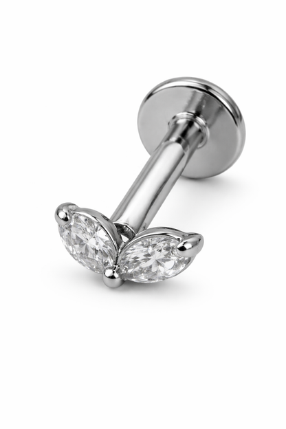 Piercing Asas Dourado ou Prateado