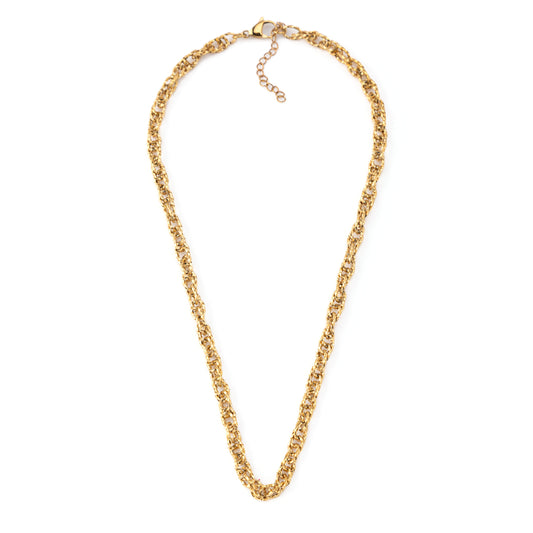 Colar Trabalhado Dourado ou Prateado