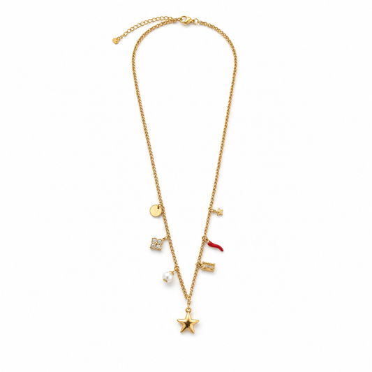 Colar Charms Estrela Dourado