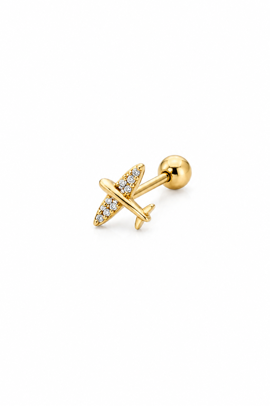 Piercing Avião Dourado