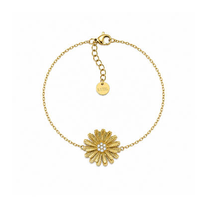 Pulseira Flor Dourado ou Prateado
