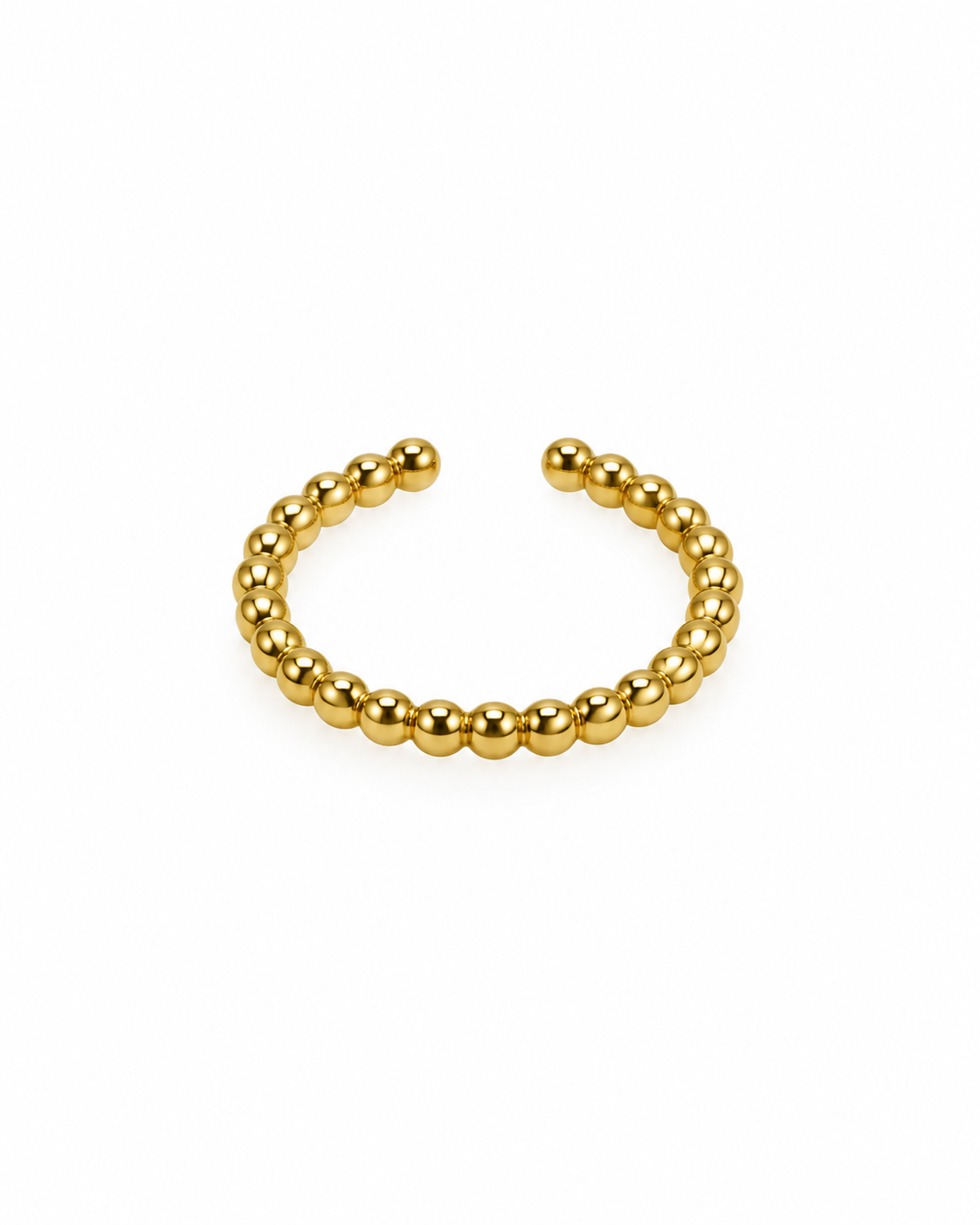 Anel Simples Bolinhas Dourado ou Prateado
