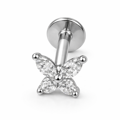 Piercing Borboleta Dourado ou Prateado