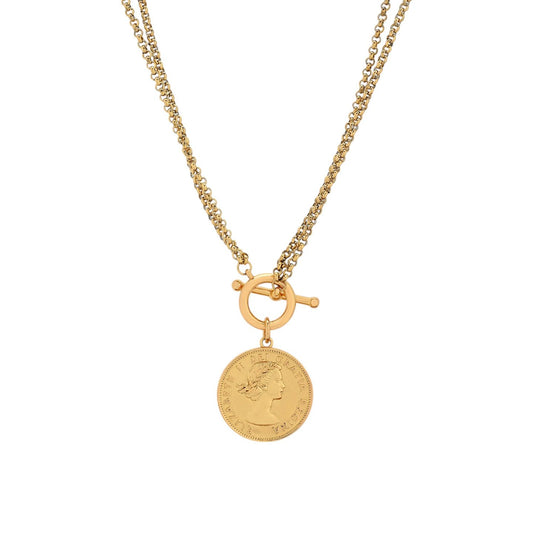 Colar Duplo Libra Banho de Ouro