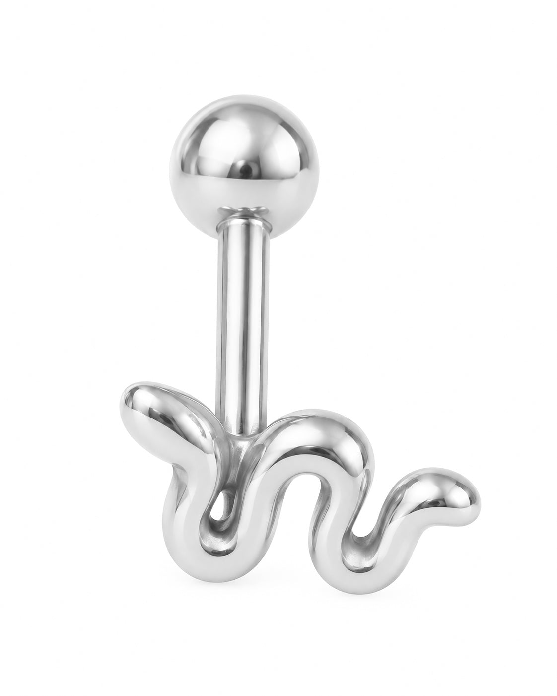Piercing Serpente Dourado ou Prateado