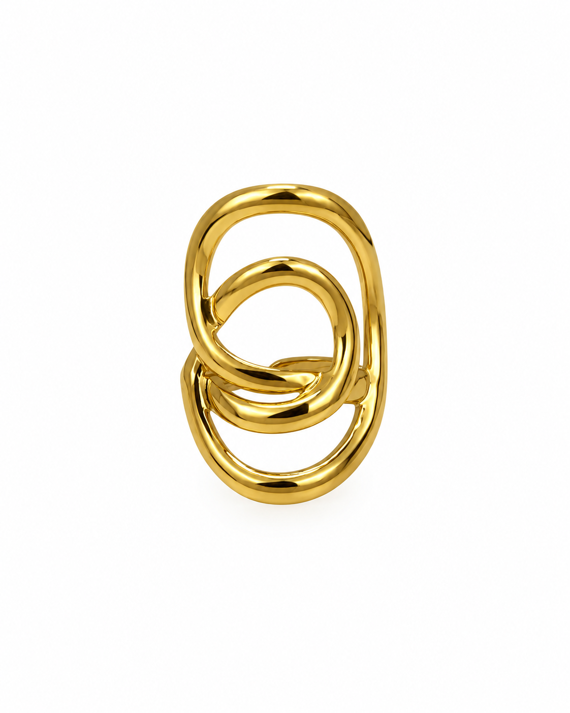 Anel Circular Irregular Dourado ou Prateado