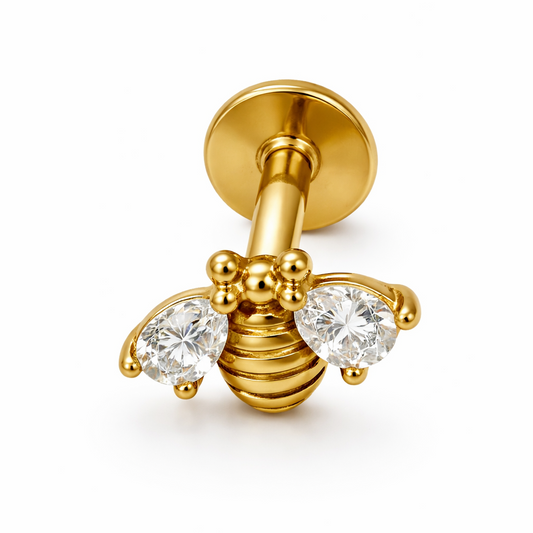 Piercing Abelha Dourado ou Prateado