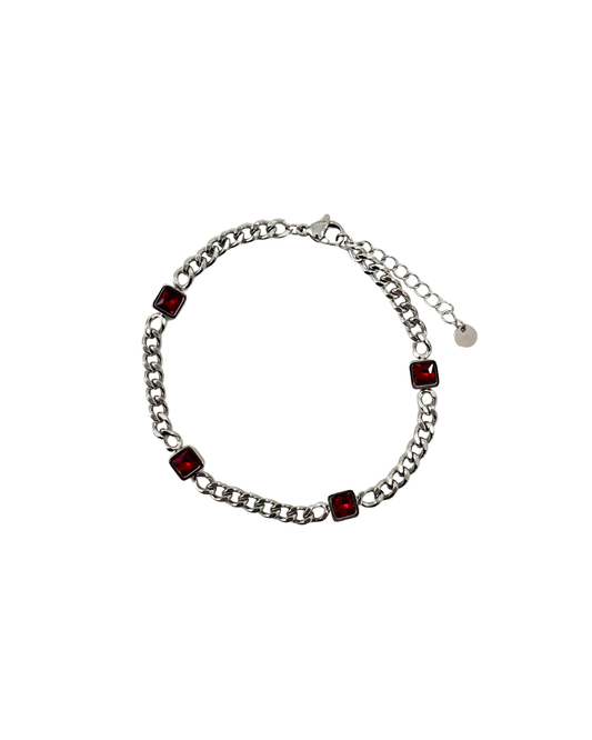 Pulseira Red Prateado