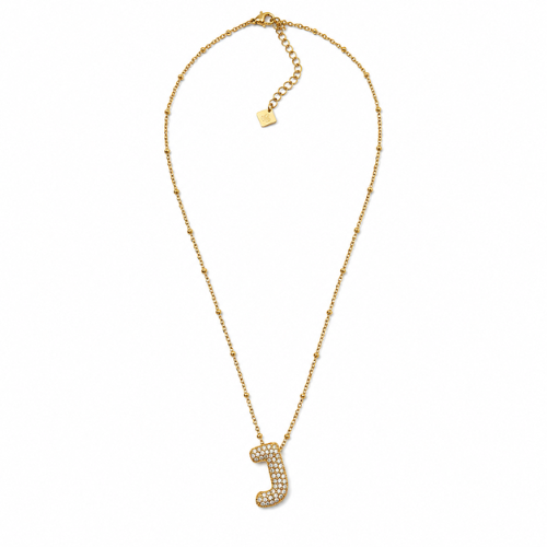 Colar Inicial Bubbles Brilhantes Dourado ou Prateado